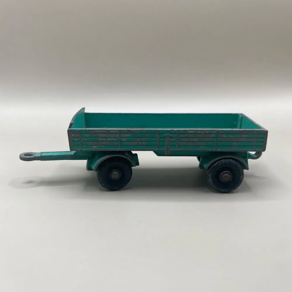 Vtg Matchbox Lesney Mercedes Trailer No. 2 Aqua Green Regular Wheels Tow Hook‎